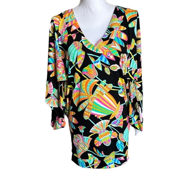 NWT Trina Turk “Tahitian Floral”Coverup Tunic Dress Size XS - Picture 16 of 17